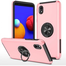 Samsung Galaxy A01 Core Kılıf Elit Yüzüklü Kapak - Pembe