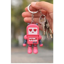 Zeniz Objects Kalpli Robot Anahtarlık – Çanta & Kalemlik Aksesuarı – Masa Üstü Dekor Figürü