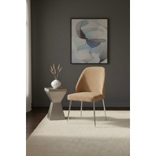 Todek Home Safir 6 Adet Metal Ayaklı Sandalye Babyface Kumaş Mutfak Salon Yemek Masası Sandalyesi