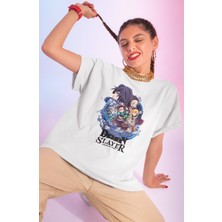 Sevbano Demon Slayer Kimetsu No Yaiba Baskılı Unisex Oversize Anime Dizi Karakter Tişört