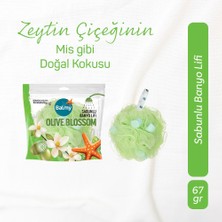 Balmy Naturel Zeytin Çiçeği Sabunlu Banyo Lifi 67 gr Doğal Koku ile Yumuşak Temizlik