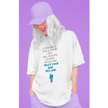 Sevbano Tasarım Billie Eilish Baskılı Unisex Oversize Şarkıcı Tişört
