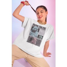 Sevbano Happier Than Ever Billie Eilish Baskılı Unisex Oversize Şarkıcı Tişört