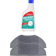 Roborge Xiaomi Mop 2 Lite Robot Süpürge 2'li Mop Bezi + Robot Süpürge Deterjanı - Beyaz Sabun