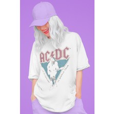 Sevbano Ac Dc Müzik Grubu World Tour Baskılı Unisex Oversize Tişört