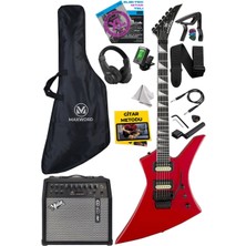Maxword DG-34RD-50AMP Kelly Kasa Floyde Rose 2x Zebra Hh Manyetik 50W Amfili Elektro Gitar