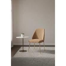 Todek Home Safir 4 Adet Metal Ayaklı Sandalye Babyface Kumaş Mutfak Salon Yemek Masası Sandalyesi