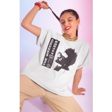 Sevbano Tasarım The Weeknd Rapper Baskılı Unisex Oversize Şarkıcı Tişört