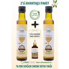 Las Frutas Yemeklik Soya Yağı 250 ml 2’li – Soğuk Sıkım, Çok Amaçlı, Saf & Doğal