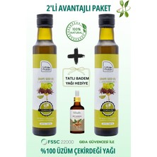 Las Frutas Yemeklik Üzüm Çekirdeği Yağı 250 ml 2’li – Soğuk Sıkım, Çok Amaçlı, Saf & Doğal