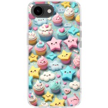 Lelia iPhone 16E Uyumlu Baskılı Şeffaf Telefon Kılıfı | Koleksiyon: Kawaiimilk Dreamies