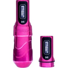 FK Irons Flux Max Bubblegum 4.0mm Stroke Çift Bataryalı Kablosuz Dövme Makinesi - Pembe