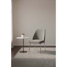 Todek Home Safir 6 Adet Metal Ayaklı Sandalye Babyface Kumaş Mutfak Salon Yemek Masası Sandalyesi