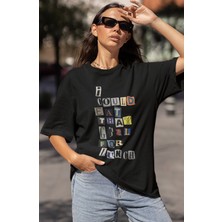 Sevbano I Could Eat That Girl For Lunch Billie Eilish Baskılı Unisex Oversize Şarkıcı Tişört