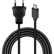 Powermaster Micro Örgülü Şarj Kablosu 2 mt