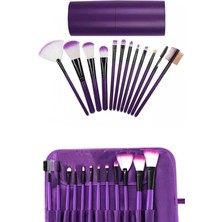 Elikaya TR 12 Parça Makyaj Fırçası Yumuşak Kıllı Profesyonel Fırça Seti Yüksek Kaliteli Pürüzsüz