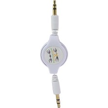 Powermaster  Makaralı 3.5 Mm Stereo Erkek/Erkek Kablo (Narita Nrt-118)