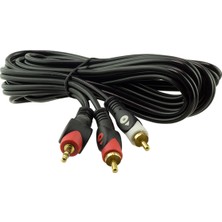 Powermaster PM-648 2 Rca Erkek + 3.5 Mm Stereo Erkek 3 Metre Kablo