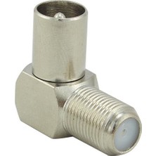 Hey Powermaster PM-34398 F Konnektör Dişi - 60 Ohm Erkek L Tip Çevirici