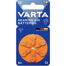 Varta 13 Numara Kulaklık İşitme Cihazı Pili (6'lı Paket)