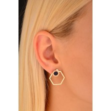 CEBECİ Cebeci 14 Ayar Köşeli Rose Altın Küpe