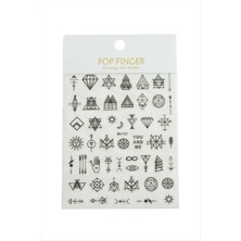 Nacario Geometri Tattoo Dövme Sticker