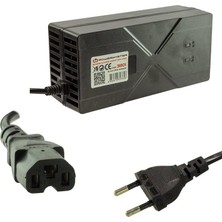 PowerMaster PM-31801 60 Volt - 20 Amper IEC C15 Dişi Uçlu Kapasite Göstergeli Elektrikli Bisiklet Şarj Akü Cihazı (ADJ160-01)