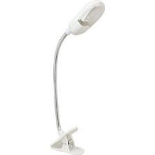 kzy mobilyal PowerMaster PM-2510 Beyaz Ledli Kitap Okuma Feneri 20 cm Esnek Boyun Yapısı İle Pratik Kullanım
