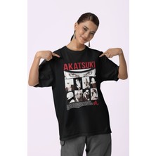 Sevbano Akatsuki Baskılı Unisex Oversize Naruto Anime Dizi Karakter Tişört