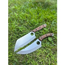 Atasan Verzalit Saplı Satır ve Şef Model Kamp, Kasap, Mutfak, Piknik Bıçağı