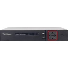 PowerMaster PM-12180 4 Kanal 5MP Destekli 1080N H265 Xmeye Video Çıkışlı DVR/XVR Kayıt Cihazı