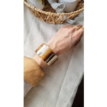 Initium Premium Kalite Çift Lastikli Düz Kesim Kemik Bilezik