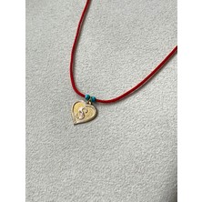 Rupen Kraft Kırmızı Ipli 14 Ayar Altın S Harfi Kolye Altın Kalpli Harf Kolye Altın Harf