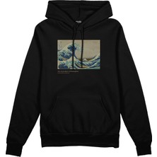 The Lucid Lab Kanagawa Oki Nami Ura Oversize Hoodie - Siyah