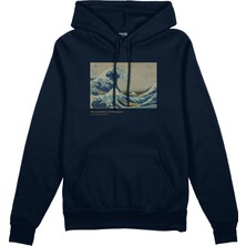 The Lucid Lab Kanagawa Oki Nami Ura Oversize Hoodie - Lacivert