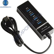 Voltaj Yüksek Hızlı USB Hub - Çoklayıcı 4 Adet Usb3.0 Giriş (Port)