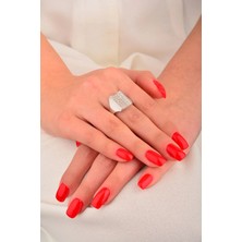 CEBECİ Cebeci 14 Ayar Taşlı Beyaz Altın Fantazi Yüzük