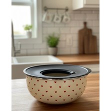 Emaye 3 Parça Karıştırma, Çırpma, Saklama Kabı - Salata Kabı