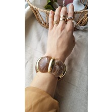 Initium Premium Kalite Çift Lastikli Oval Kemik Bilezik