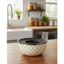 Emaye 3 Parça Karıştırma, Çırpma, Saklama Kabı - Salata Kabı