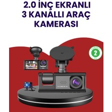 Elikaya TR Üç Kameralı Araç Kamerası | Full Hd 1080P Ön + Hd Iç/arka