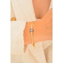 CEBECİ Cebeci 14 Ayar Nazar Boncuklu Altın Bileklik