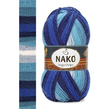 Nako 1 Adet Vega Stripe Premium Akrilik El Örgü Ipi Yünü No: 82423
