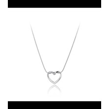 Normadia Gümüş Paslanmaz Çelik Yılan Sırtı Boru Zincir Kadın Kolye 40.5 cm