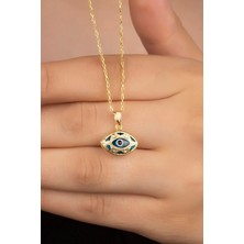 Normadia 925 Ayar Gümüş Damla Göz Kolye, Zarif ve Şık Takı Hediye Alternatifi