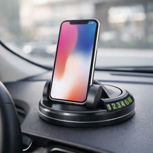 Normadia Çok Fonksiyonlu Araç Içi Telefon Tutucu, 360° Döner, Yapışkanlı, Torpido Üstü
