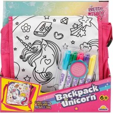 Elikaya TR Pretty Pinky Boyanabilir Desenli Unicorn Sırt Çantası