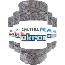 Saltıklar 5 Adet Polyester Makrome Ipi 423 Gri 100 gr