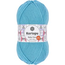 Kartopu 1 Adet Baby One Tüylenmeyen El Örgü Ipi Yünü Turkuaz K576