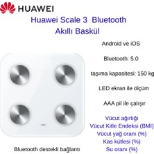 Huawei Scale 3 Bluetooth Akıllı Baskül